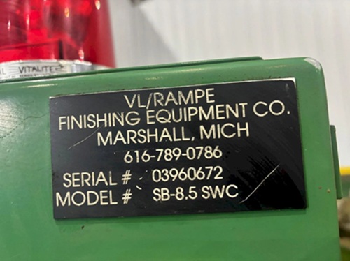 VL/RAMPE MODEL #SB-8 DUAL MEDIA VIBRATORY DEBURRING MACHINE