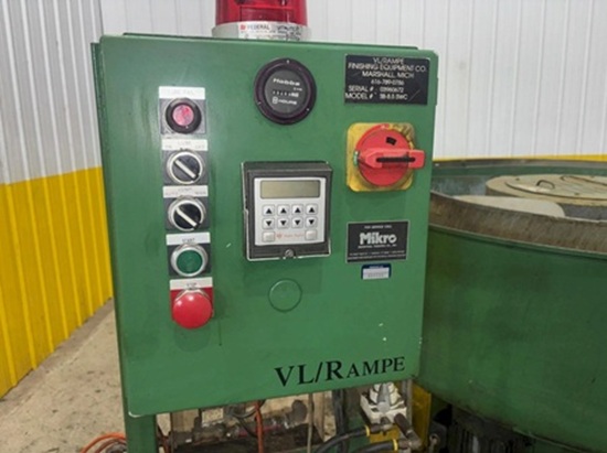 VL/RAMPE MODEL #SB-8 DUAL MEDIA VIBRATORY DEBURRING MACHINE
