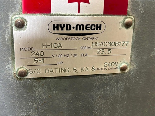 10 X 10 HYD-MECH MODEL #H-10A FULLY AUTOMATIC HORIZONTAL BANDSAW