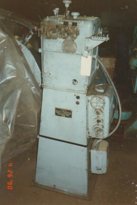 SLEEPER & HARTLEY MODEL #0 WIRE SPRING COILER MACHINE, SERIES #668