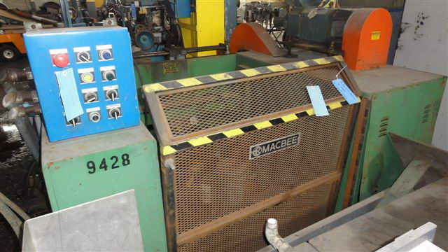WIRE CLEANING LINE, 4,000 Lb MACBEE, 6 to 16 Ga Cap, 22 to 36 Spools, 30 HP