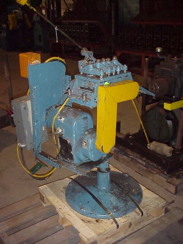 .036 x 6 US TOOL 3 Over 4 Stock Straightener, Entry/Exit Driven Pinch Rolls