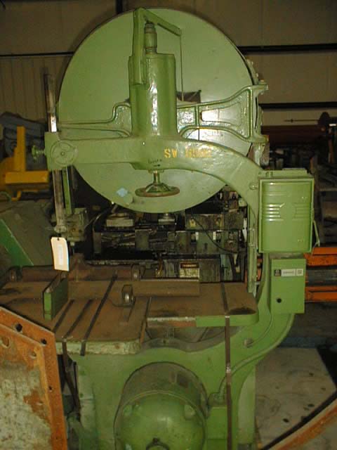 36 MOAK Vertical Band Saw, 31 x 38 Tilting Table, 10 Vert Clearance, 5 HP
