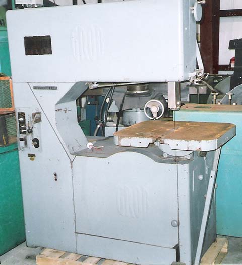 36 GROB MODEL NS 36 Vertical Band Saw, 28 x 24 Tilting Table, Blade Welder