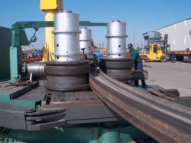 8 x 8 x 1-1/4 ROUNDO Angle Bending Rolls, For Large I-Beams, 108 HP