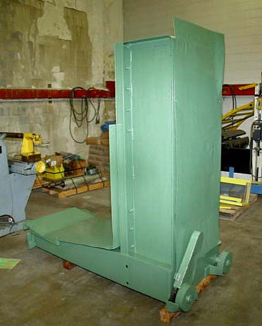 10,000 Lb REVOLVATOR Coil Car, 72 OD, 55 L V Bed, 24 Lift, Cable Reel