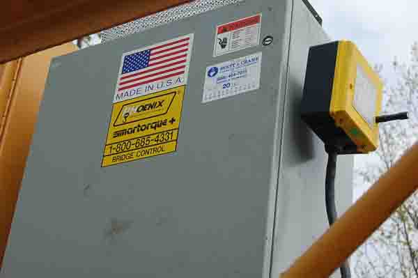 10 Ton P & H Bridge Crane, 46' Span, 20' Lift