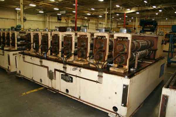 32-Stand TISHKEN Roll Former, 4-1/2 Spdl, 70 RS, 18 Horiz, 8 - 11 Vert