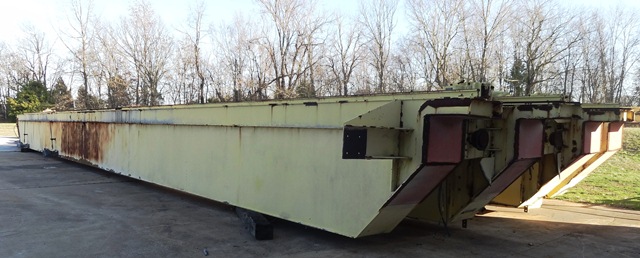 40 Ton CMS Crane Girders & End Trucks, 95' Span, (2) 25 HP End Truck Motors
