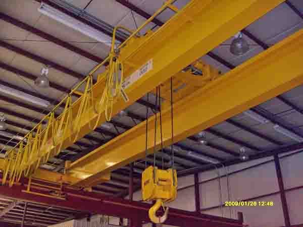 25 Ton SUPERIOR Bridge Crane, 45' Span, 22' Lift, Pendant & Radio Controls