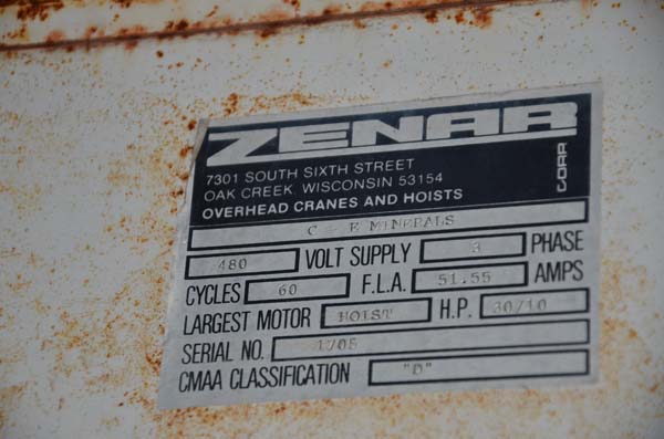 ZENAR, 20/5 Ton, 25' Lift, 76 Gage, Class D
