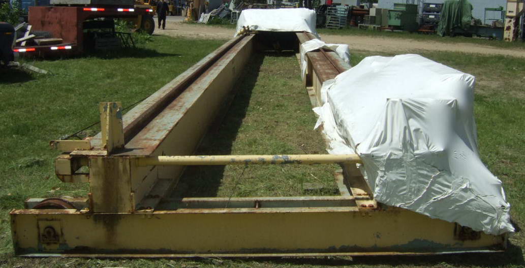 10 Ton CHECO Bridge Crane, 60' Span, 43' Lift, Sheppard Niles Hoist & Trolley