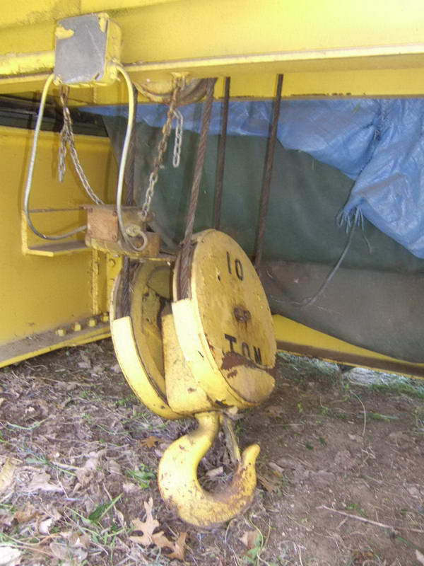 10 Ton CHECO Bridge Crane, 60' Span, 43' Lift, Sheppard Niles Hoist & Trolley