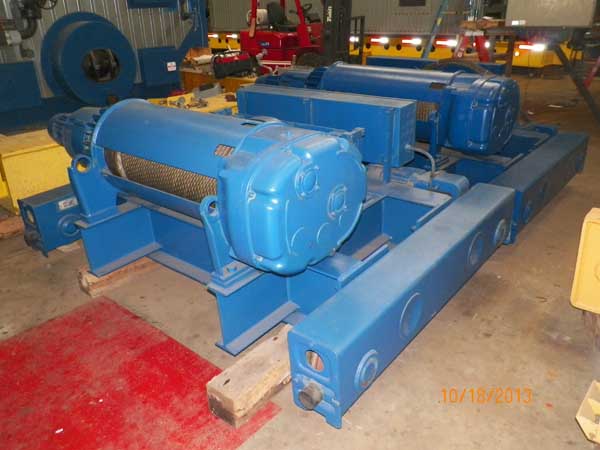 22.7 Ton DEMAG Bridge Crane, 66'8 Span, 32' Lift, Pendant, 2-Speed, Refurbed