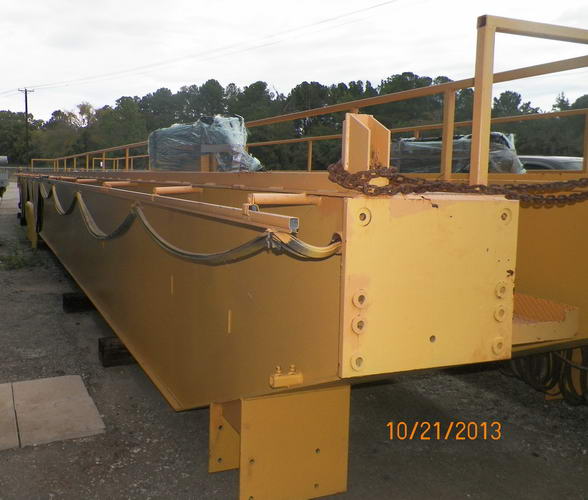 22.7 Ton DEMAG Bridge Crane, 66'8 Span, 32' Lift, Pendant, 2-Speed, Refurbed
