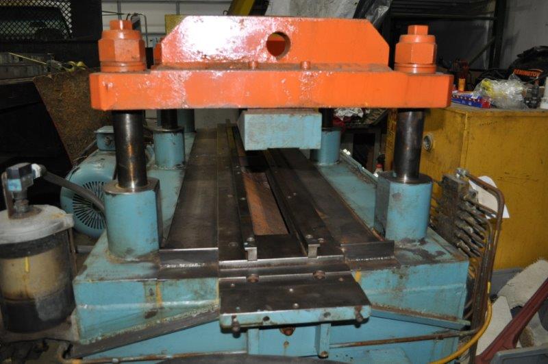 50 Ton TISHKEN Cut-Off, 6-Post, 1-1/2 Str, 11 SH, 72 x 32 Bed/Ram, 20 HP