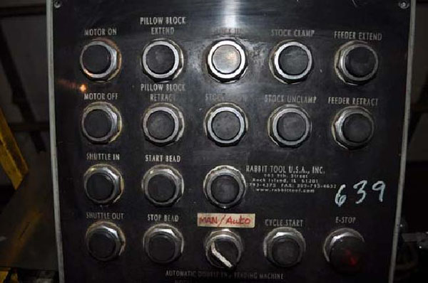 5 RABBIT PR-500-2X Automatic Short Tube Beading Machine, Auto Loader, AB PLC