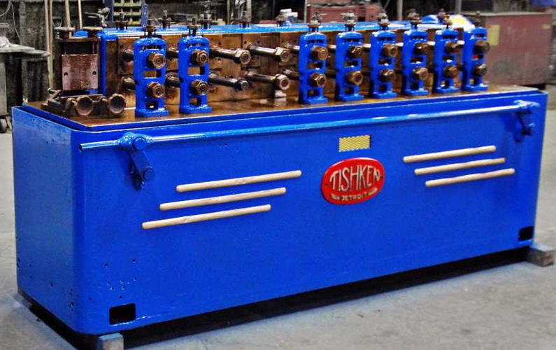 10-Stand TISHKEN Roll Former, 1-1/2 Spdl, 6 RS, 8 Horiz, 4 - 5 Vert, 20 HP