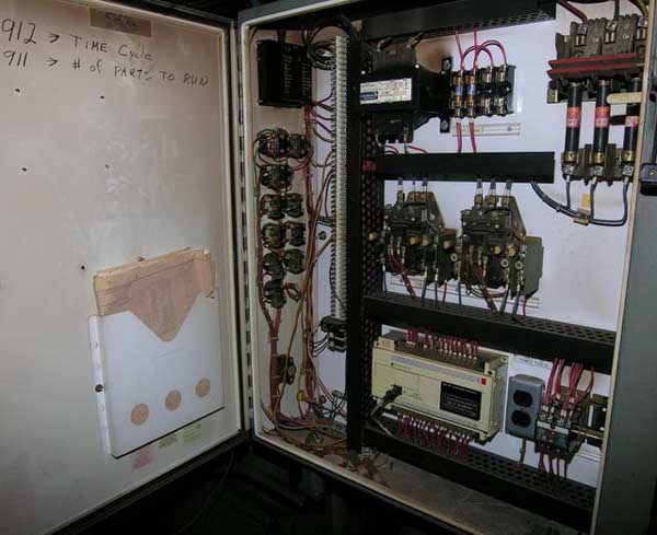 20 Ton COLUMBIA Model 200-20 Hydraulic Press, Air Feed, PLC Control