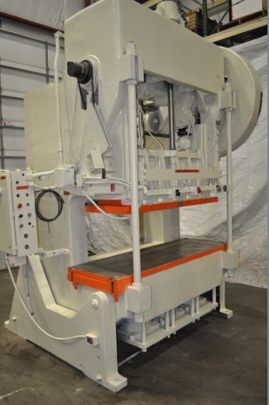 100 Ton BLISS Double Crank Gap Press, 6 Str, 17 SH, 76 x 27 Bed, 40 SPM