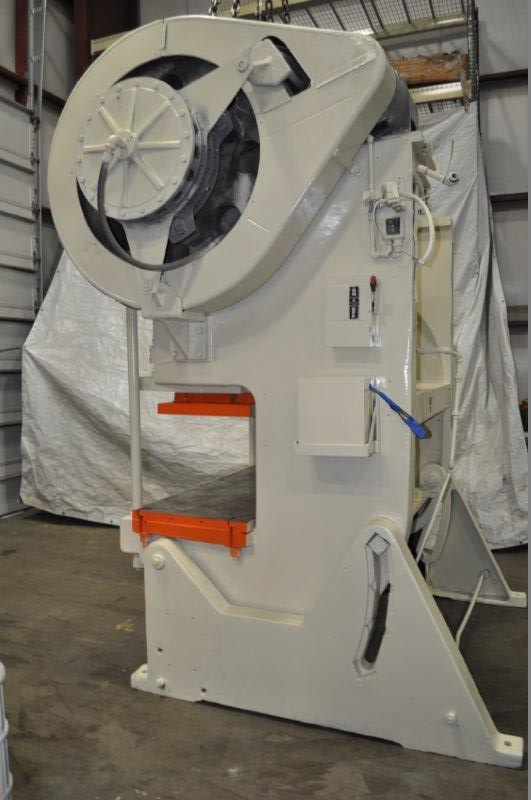 100 Ton BLISS Double Crank Gap Press, 6 Str, 17 SH, 76 x 27 Bed, 40 SPM