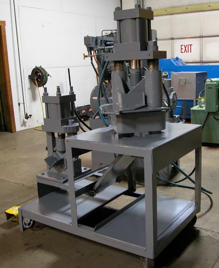 Hydraulic Angle Iron Cutting Station, 6 Corner Notcher, 4 Angle Shear, 15 HP