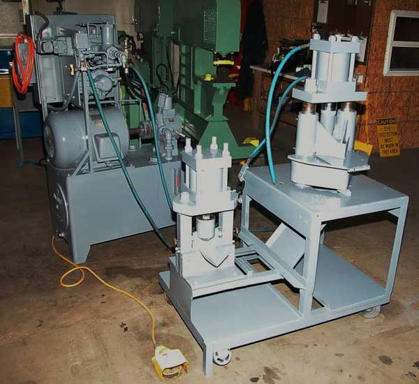 Hydraulic Angle Iron Cutting Station, 6 Corner Notcher, 4 Angle Shear, 15 HP