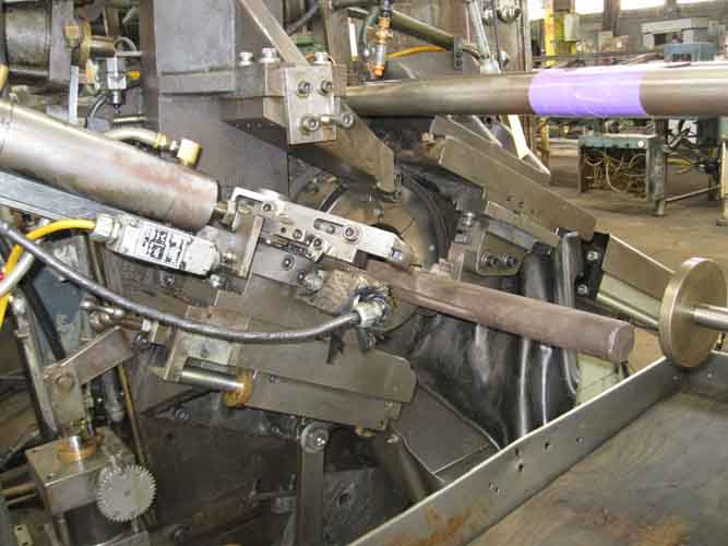 7 MODERN 6KD Tube Cut-Off, 36 Cut (Stock Stop), 20' Feed, ID Chamfer, 7-1/2 HP