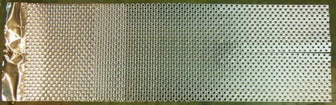 FIN DIE, BURR OAK, .375 x 1 x .625 Pattern, 8 to 20 Fins/Inch, 30 Row Ribbon Die