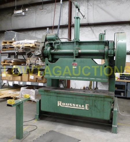 60 Ton ROUSSELLE Double Crank Gap Frame Press, 2 Str, 12.5 SH, 76 x 18 Bed