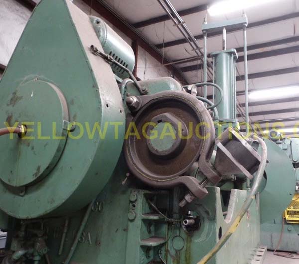 60 Ton ROUSSELLE Double Crank Gap Frame Press, 2 Str, 12.5 SH, 76 x 18 Bed