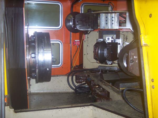 36 x 47 cc M & M HF450TT/25 CNC Spinning Lathe, 0 to 1000 RPM, 107 HP Z-Axis