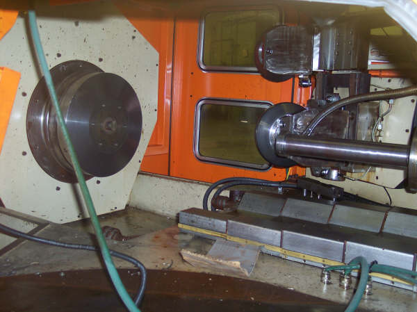 36 x 47 cc M & M HF450TT/25 CNC Spinning Lathe, 0 to 1000 RPM, 107 HP Z-Axis