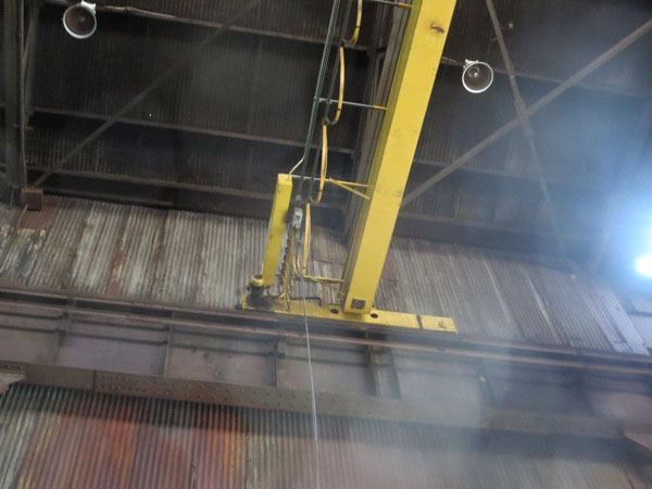 10 Ton ACECO Overhead Head Bridge Crane, 35'6 Span, 29' Lift, Pendant Control