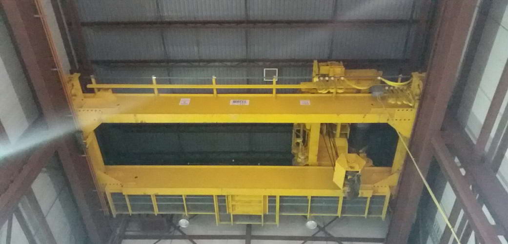 100 / 10 Ton WAZEE Overhead Bridge Crane, 39' Span, 46' Lift