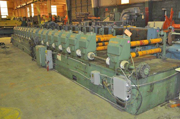 18-Stand BRADBURY Roll Former, 2-1/2 Spdl, 36 RS, 20 Horiz, 5.5 - 9 Vert