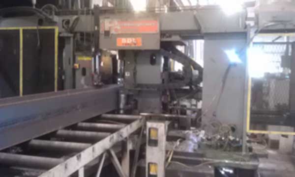 PEDDINGHAUS 9-Spindle CNC Beam Drill Line, 50 W Beam, 24 H Flange, Siemens CNC