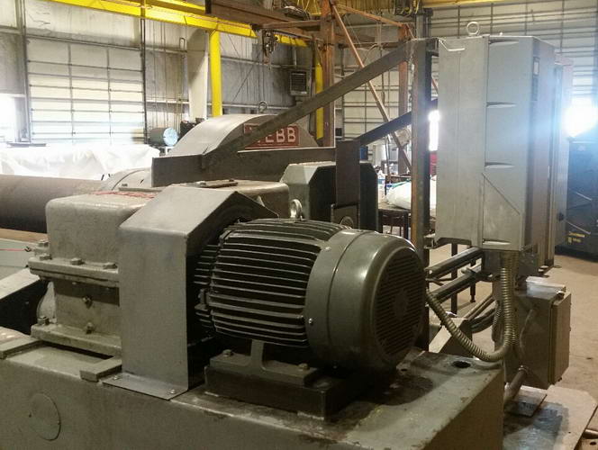 12' x 1/2 WEBB 9L Initial Pinch Plate Roll, Air Drop End, 25 HP