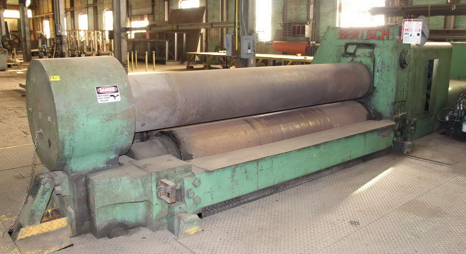 10' x 2 BERTSCH 24 Initial Pinch Plate Roll, 50 HP Aux, 100 HP Main