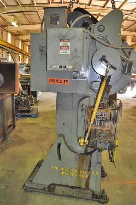 22 Ton MINSTER OBI Press, 3 Str, 8.5 SH, 2 Adj, 20 x 12 Bolster, 100 SPM