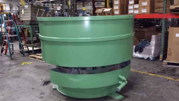 20 CuFt ROTO-FINISH Vibratory Finisher, 78 OA Dia, (17) Channel, 10 HP
