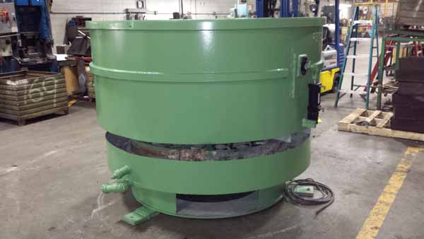 20 CuFt ROTO-FINISH Vibratory Finisher, 78 OA Dia, (17) Channel, 10 HP