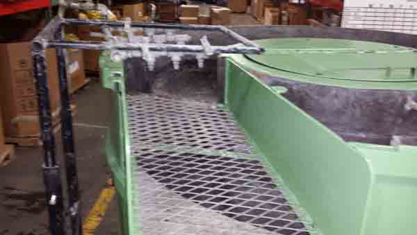 20 CuFt ROTO-FINISH Vibratory Finisher, 78 OA Dia, (17) Channel, 10 HP