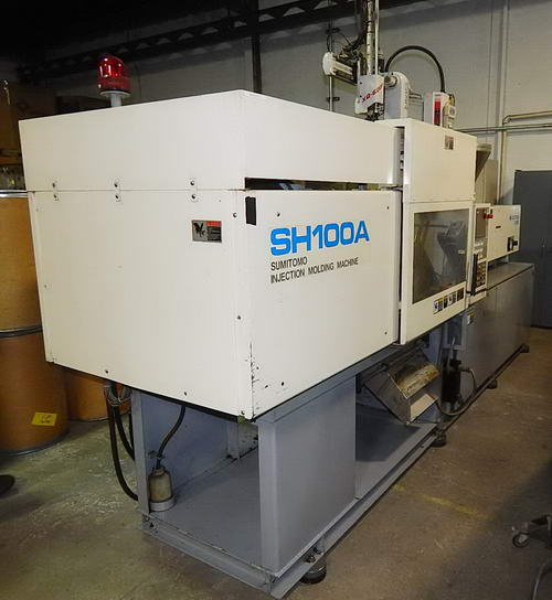 110 Ton SUMITOMO MODEL SH100A INJECTION MOLDING MACHINE, 1996,