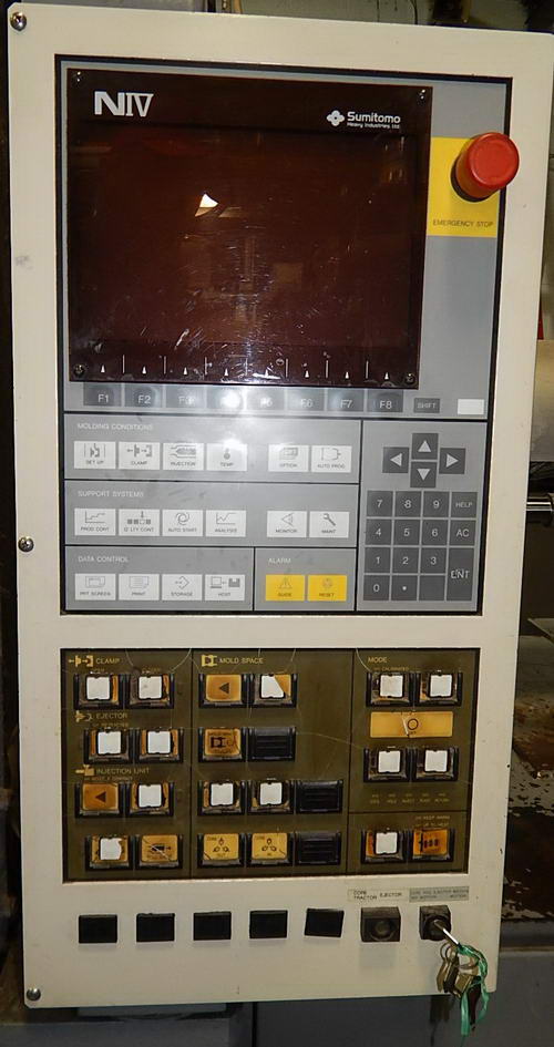110 Ton SUMITOMO MODEL SH100A INJECTION MOLDING MACHINE, 1997