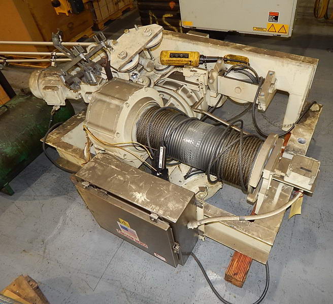 7-1/2 Ton CHESTER Sgl Girder Wire Rope Powered Trolley & Hoist, Low Head Room