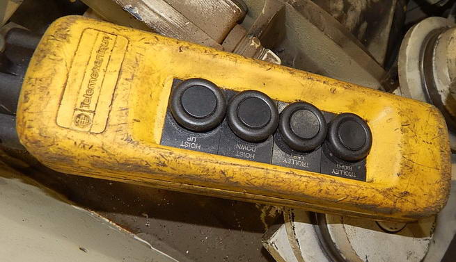 7-1/2 Ton CHESTER Sgl Girder Wire Rope Powered Trolley & Hoist, Low Head Room