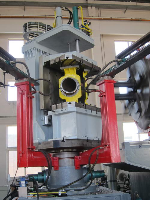 Pipe Finishing and/or Threading of Large Dia 90 Degree Pipe Connections