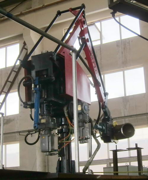 Pipe Finishing and/or Threading of Large Dia 90 Degree Pipe Connections