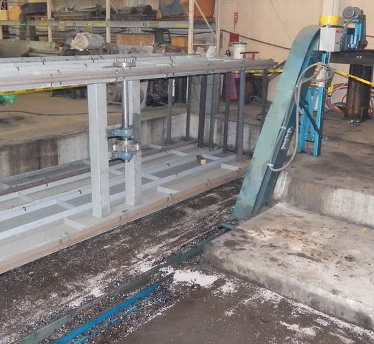 6 W x 21'2 L NEW LONDON Steel Belt Conveyor, 2-1/2 Pitch Hinged, 1/2 HP, 2015